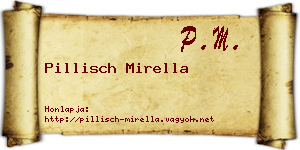 Pillisch Mirella névjegykártya